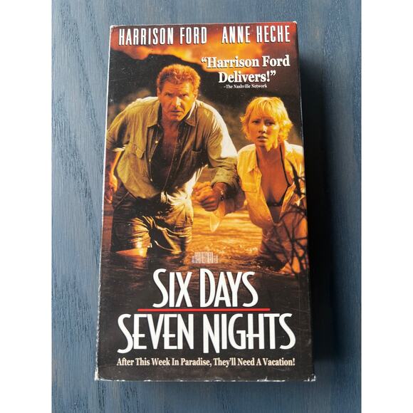 Six Days Seven Nights Harrison Ford Adventure Movie Vintage 1998 VHS Tape - Picture 1 of 4